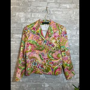 Havre’ Benard Stretch Blazer Colorful Floral Print